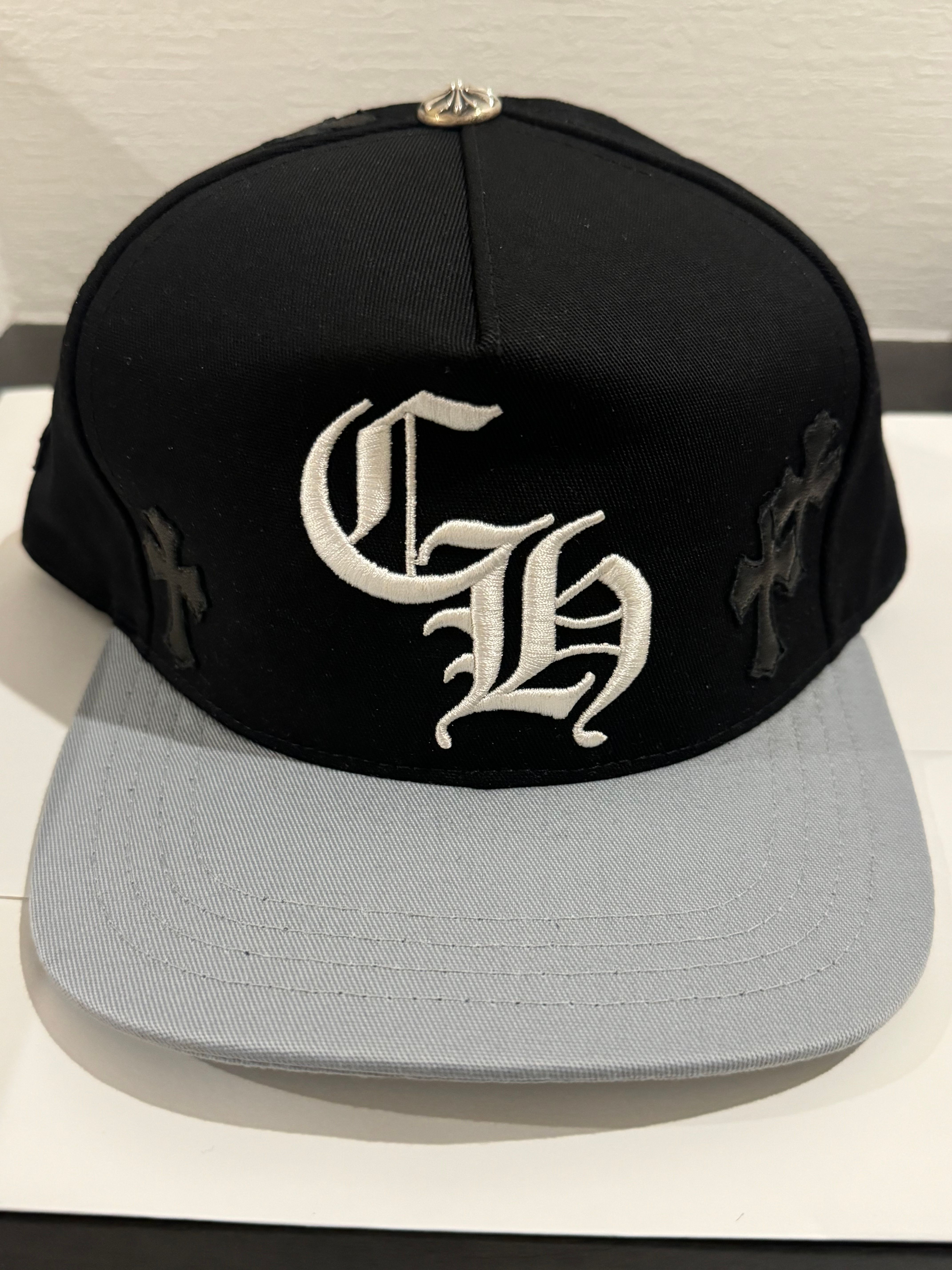 クロムハーツ ベースボールキャップ クロスパッチ ブラック×グレー