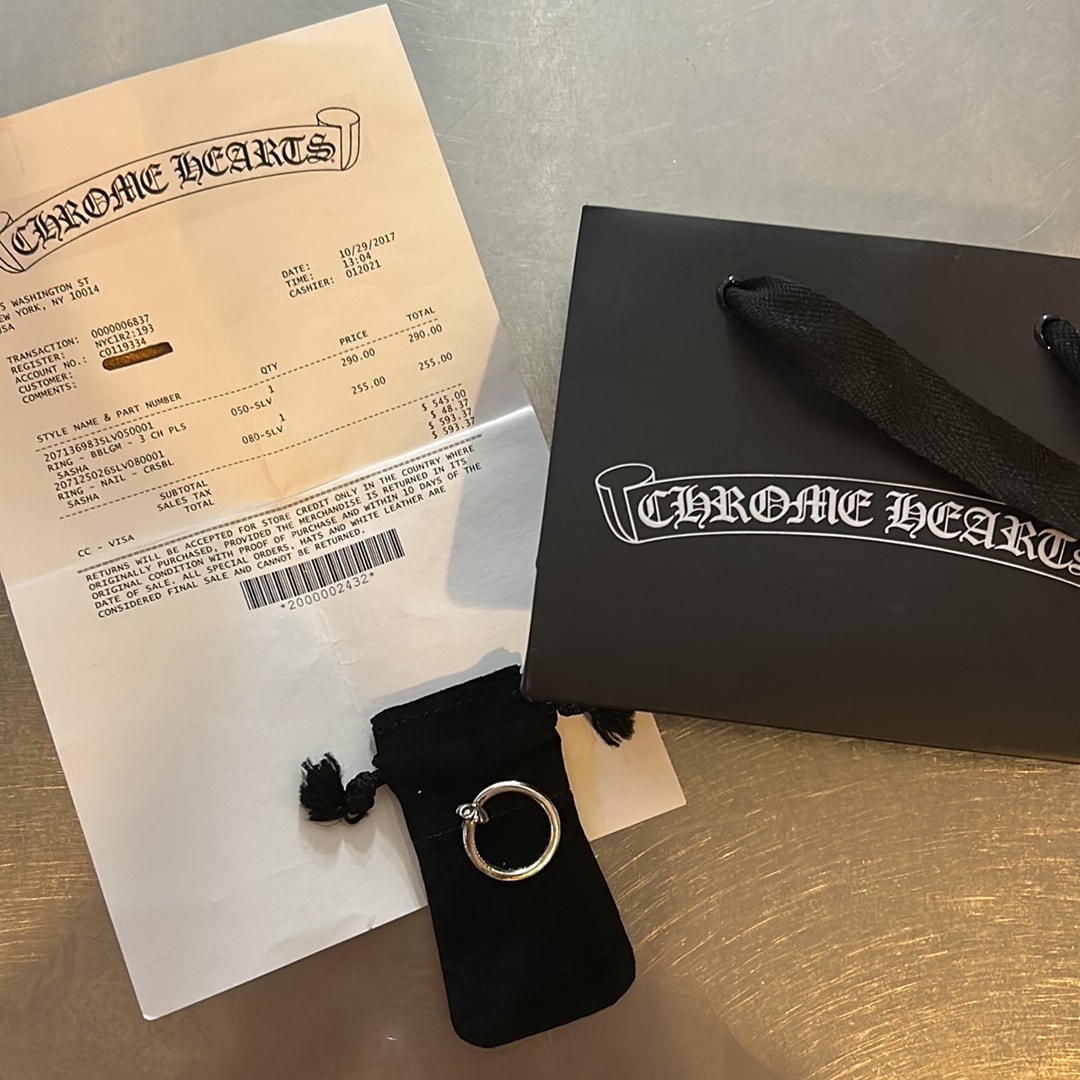 Chrome Hearts Nail Ring w/ Cross Ball "Silver"