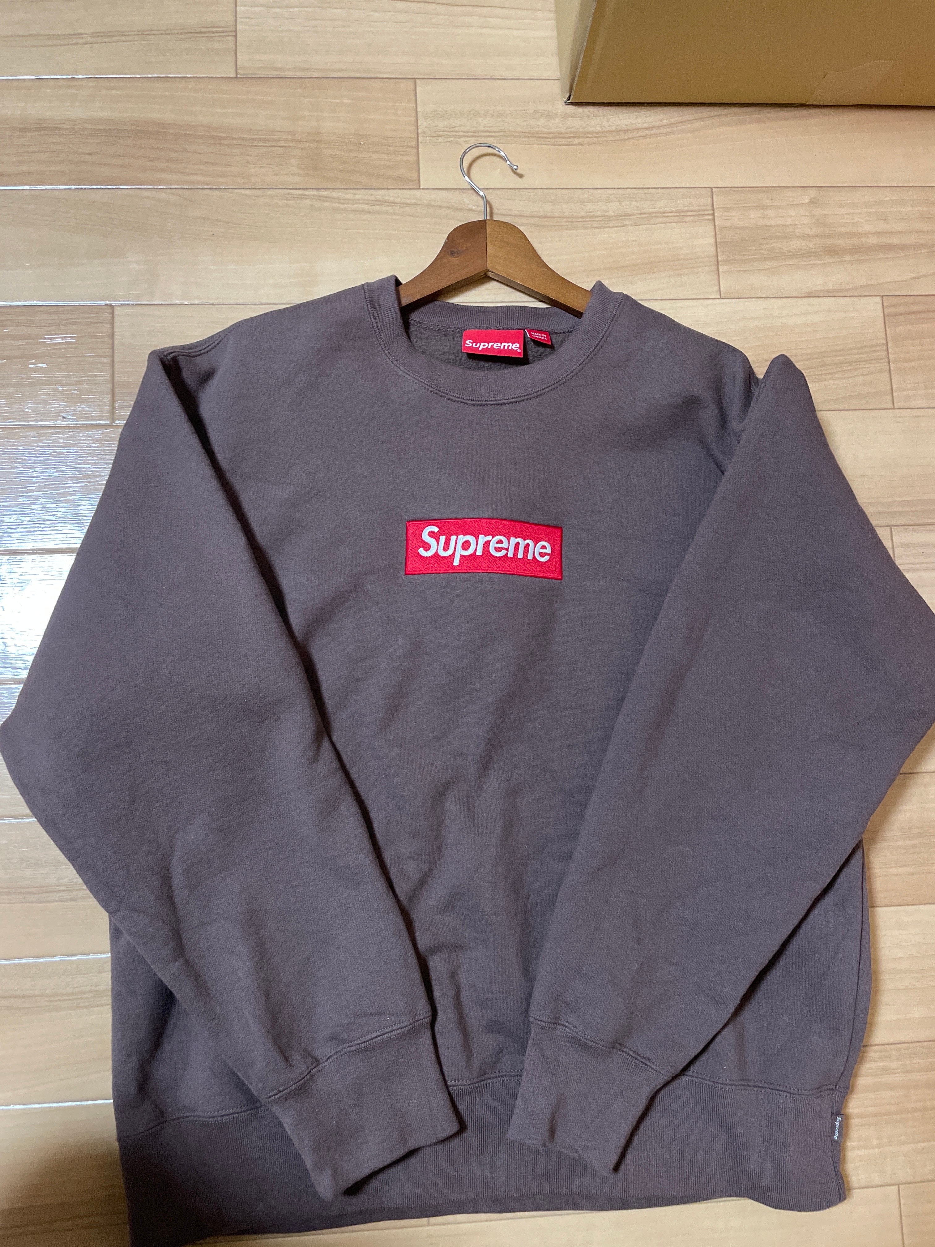 Supreme Box Logo Crewneck "Brown" (22FW)