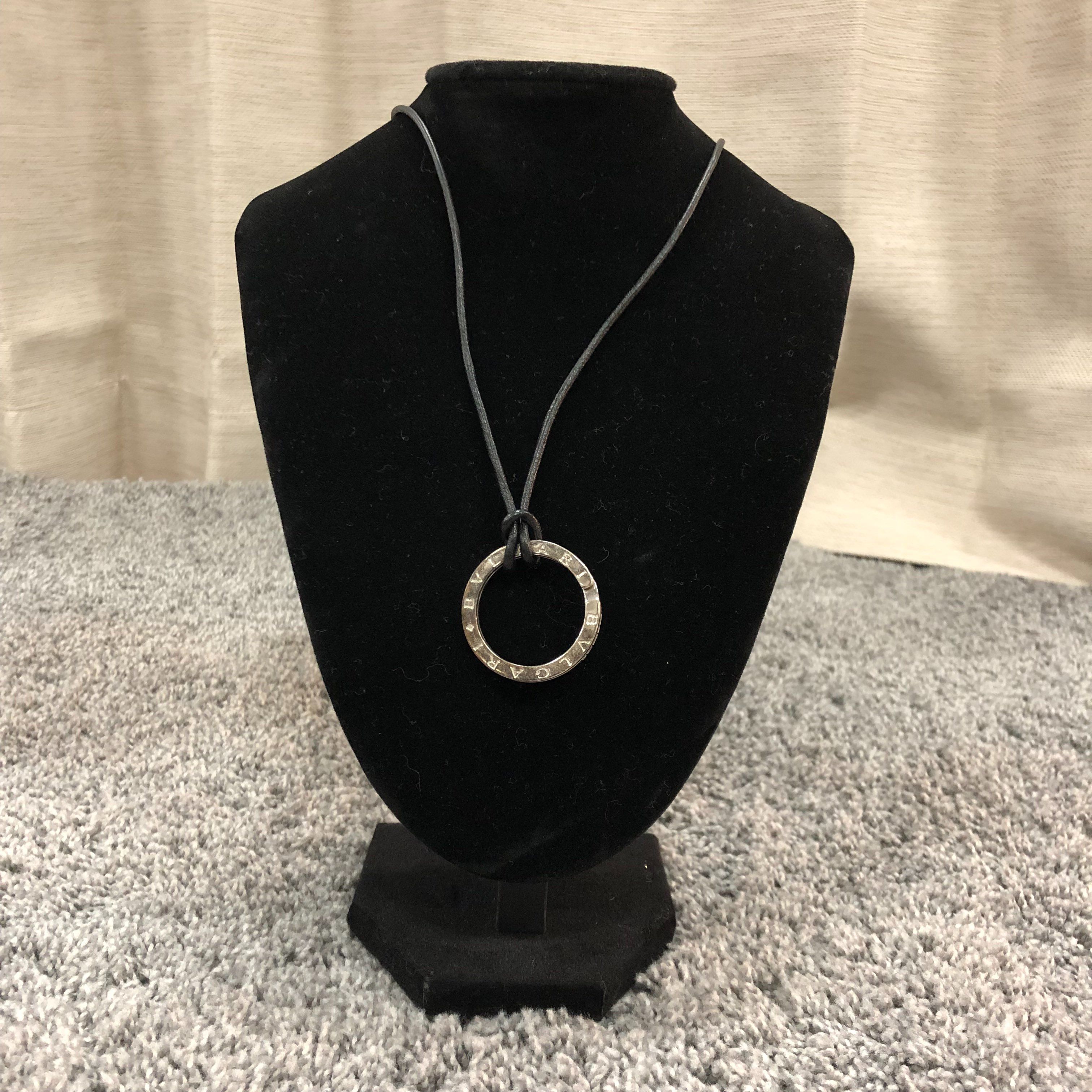 ブルガリ ネックレス 925 13.9g レザー