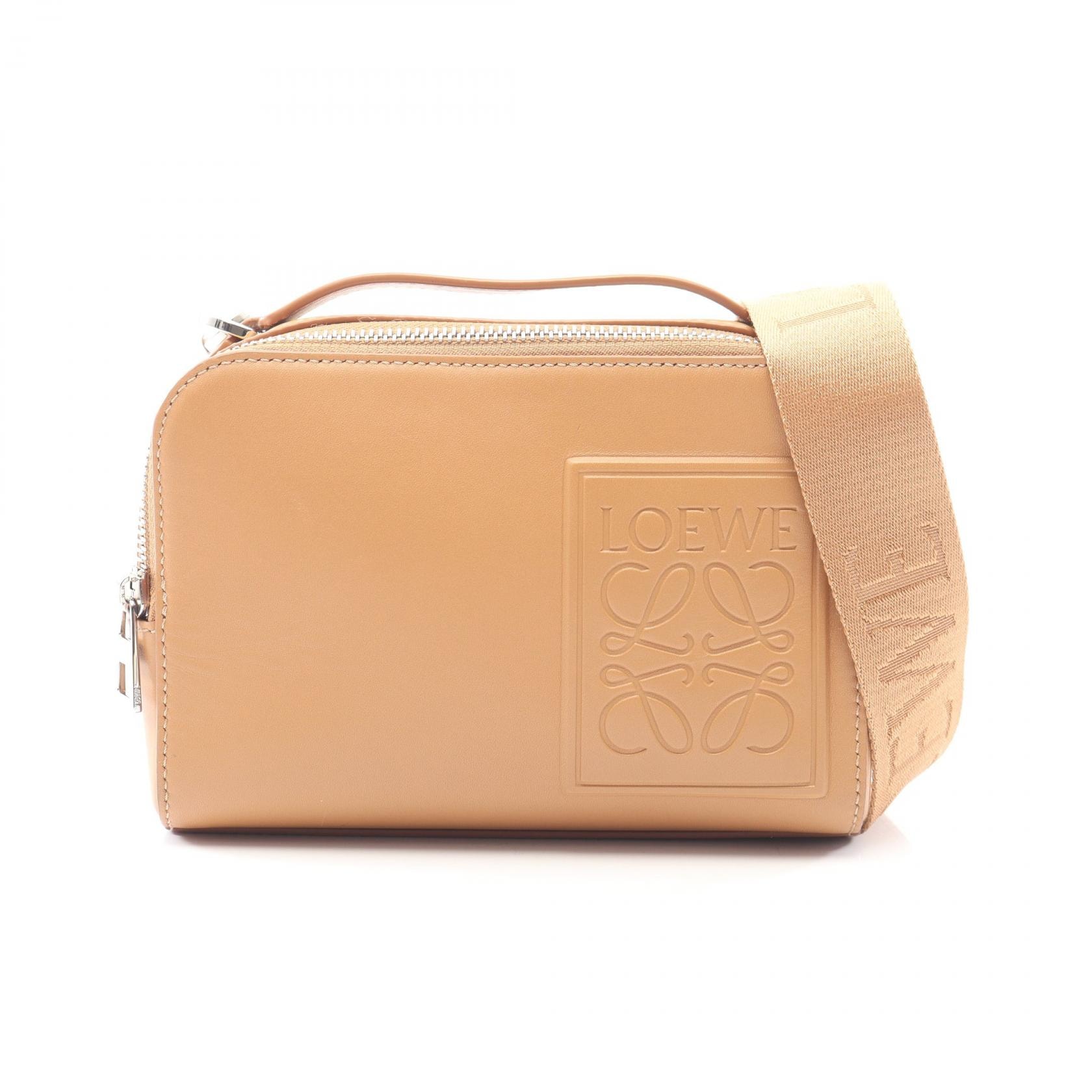 ロエベ LOEWE クロスボディ カメラバッグ ミニ 2WAY ハンドバッグ バッグ レザー メンズ ベージュ系 C565R41X05 【中古】