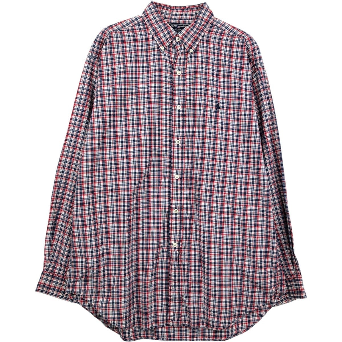 古着 ラルフローレン Ralph Lauren RALPH LAUREN SPORT 長袖 ボタンダウンチェックシャツ メンズL相当/eaa661308