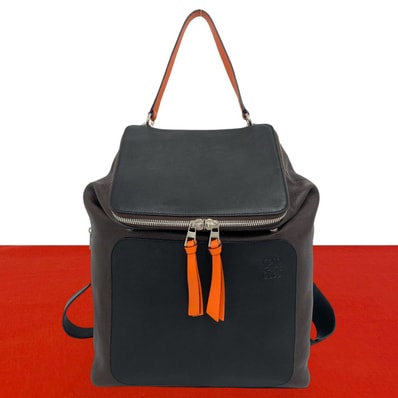LOEWE ロエベ ゴヤ アナグラム ロゴ カーフ リュックサック ブラウン
44317