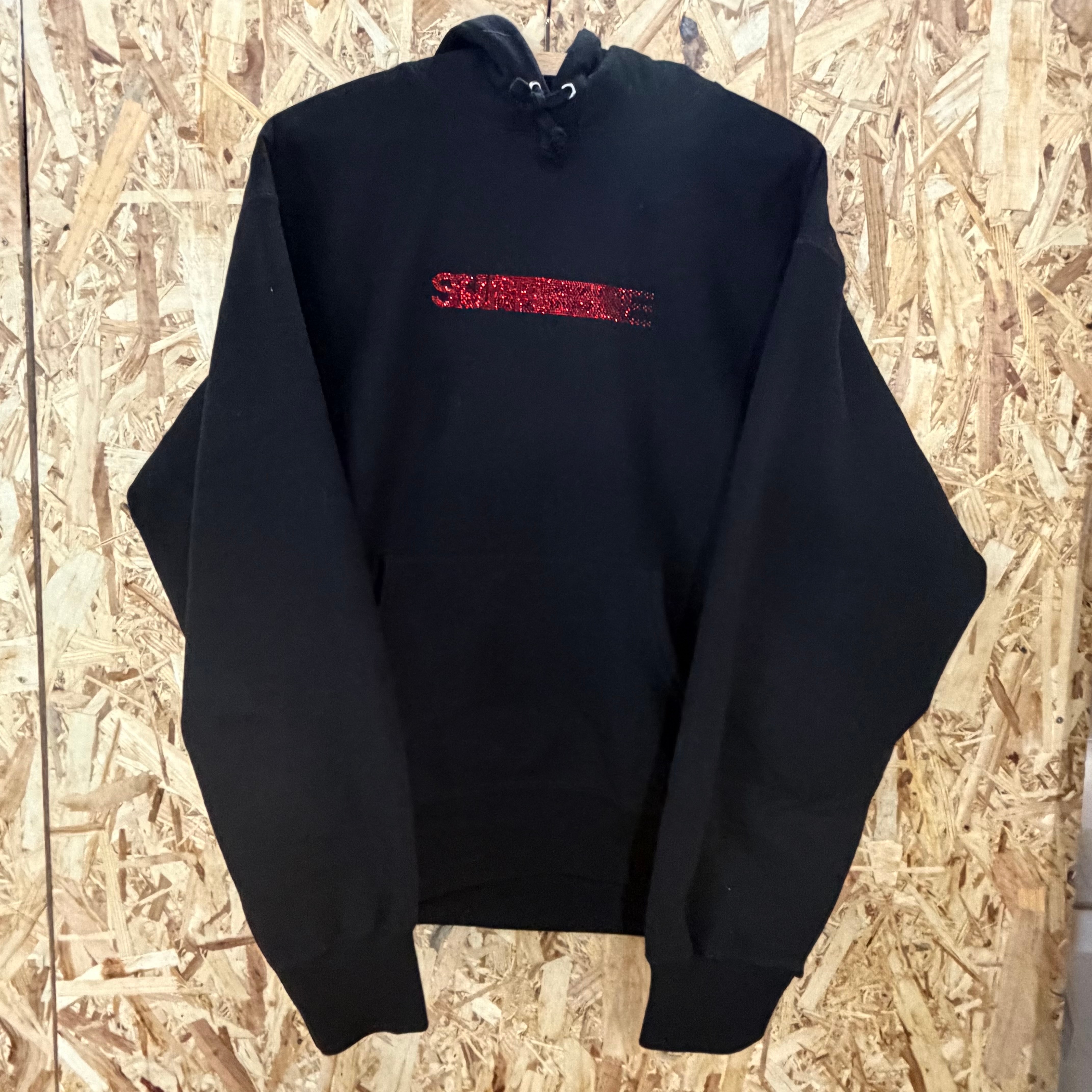 Supreme x Swarovski Motion Logo Hooded Sweatshirt "Black"