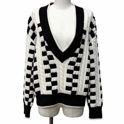 極美品 シャネル セーター オフホワイト レディース 42 P74123