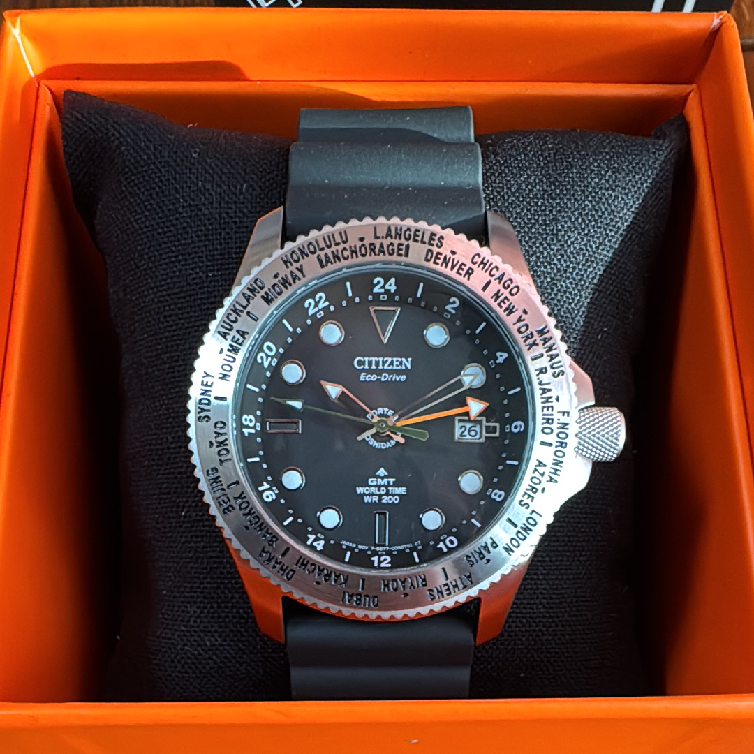 CITIZEN x PORTER GMT World Time "Black"