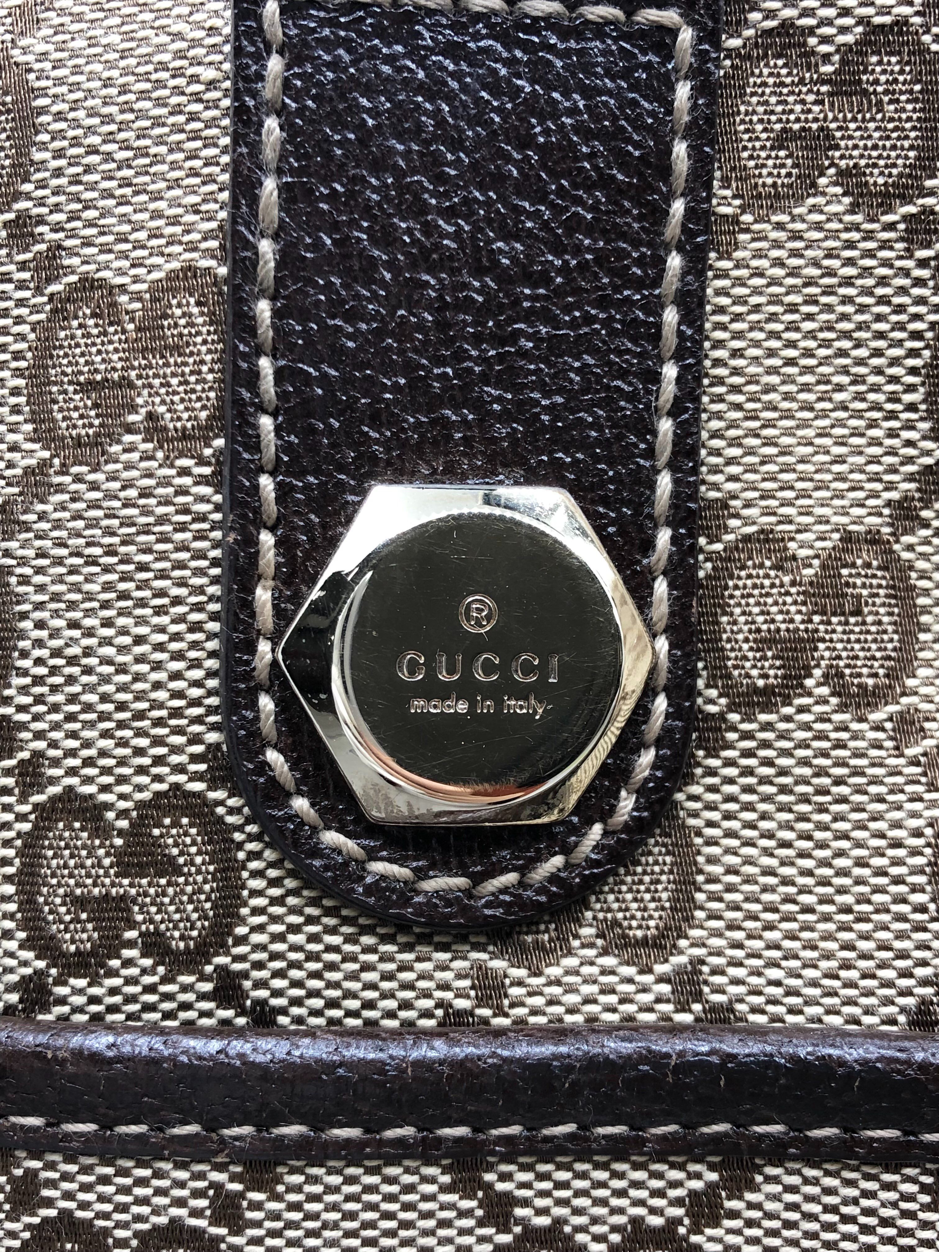 Gucci GG Canvas Shoulder Bag "Brown"