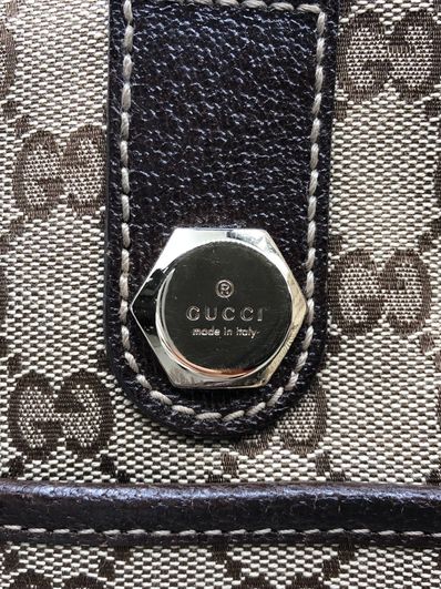 Gucci GG Canvas Shoulder Bag "Brown"