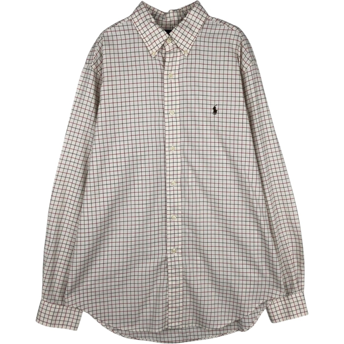 古着 ラルフローレン Ralph Lauren CLASSIC FIT 長袖 ボタンダウンチェックシャツ メンズL相当/eaa629111