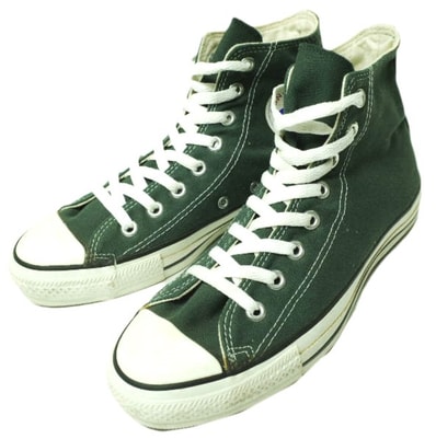 CONVERSE コンバース アメリカ製 90s ALL STAR HI MADE IN USA ヴィンテージ オールスター US7(25.5cm) GREEN キャンバス USA製 スニーカー シューズ g22192