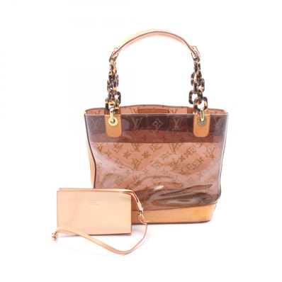 ルイ・ヴィトン LOUIS VUITTON カバアンブルPM モノグラムビニール トートバッグ バッグ ビニール レザー レディース ブラウン系 M92502 【中古】