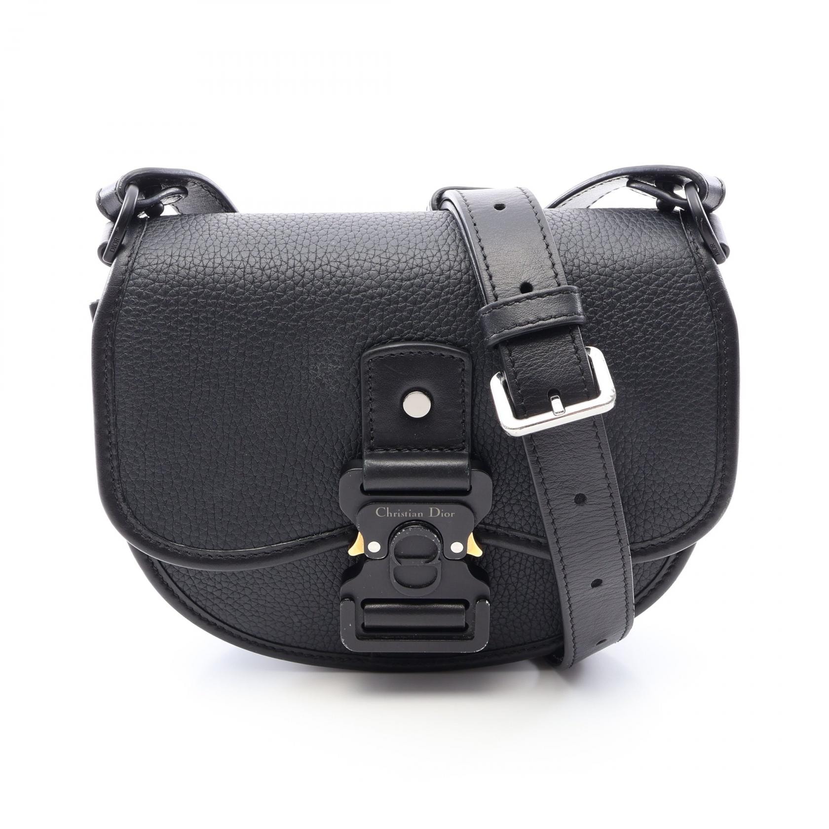 ディオール Dior GALLOP ギャロップ ミニ ショルダーバッグ バッグ レザー レディース ブラック系 1ADPO033LAC 【中古】