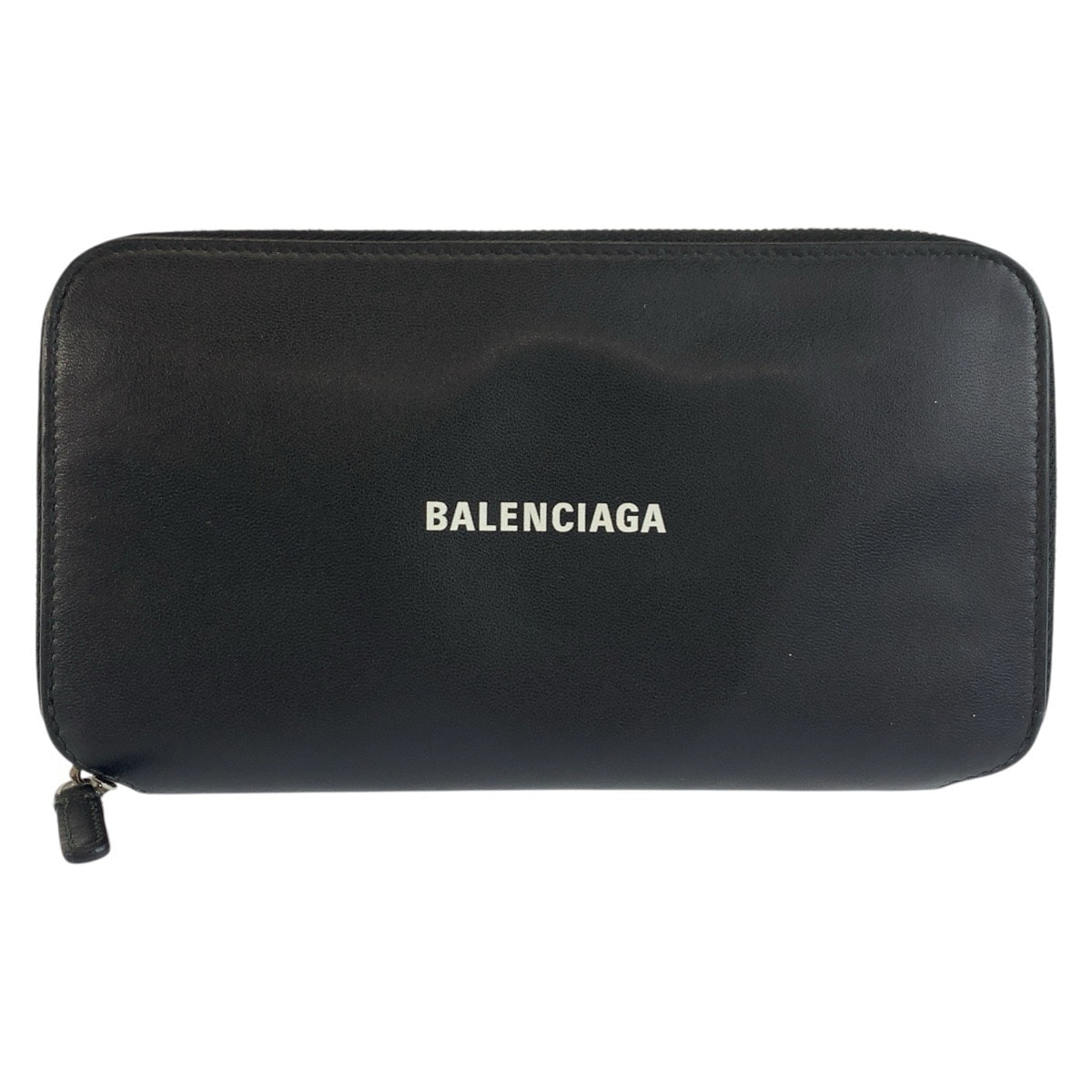 BALENCIAGA バレンシアガ キャッシュ コンチネンタル ブラック 黒 レザー 長財布 ロングウォレット 1-0286440 【中古】
