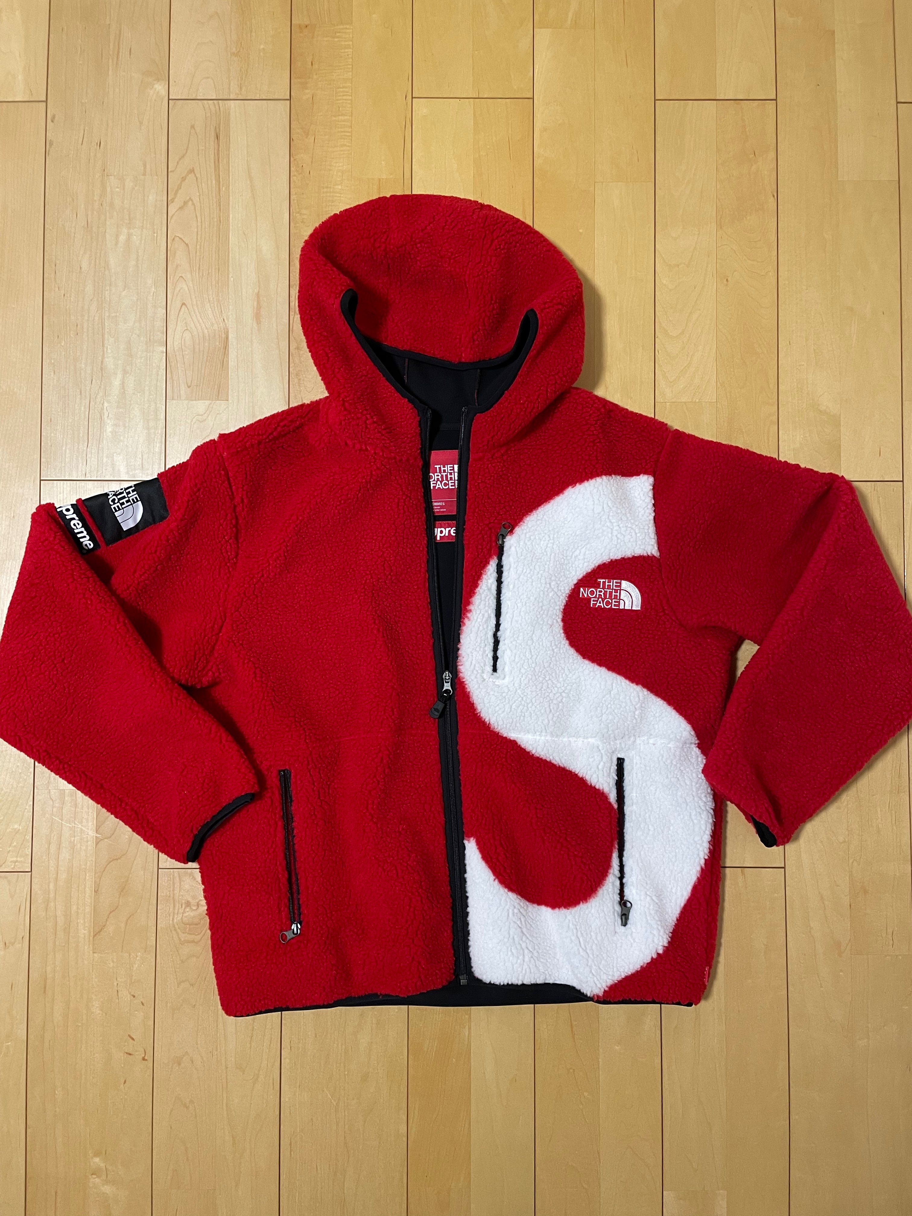 Supreme x The North Face S Logo Hooded Fleece Jacket "Red"