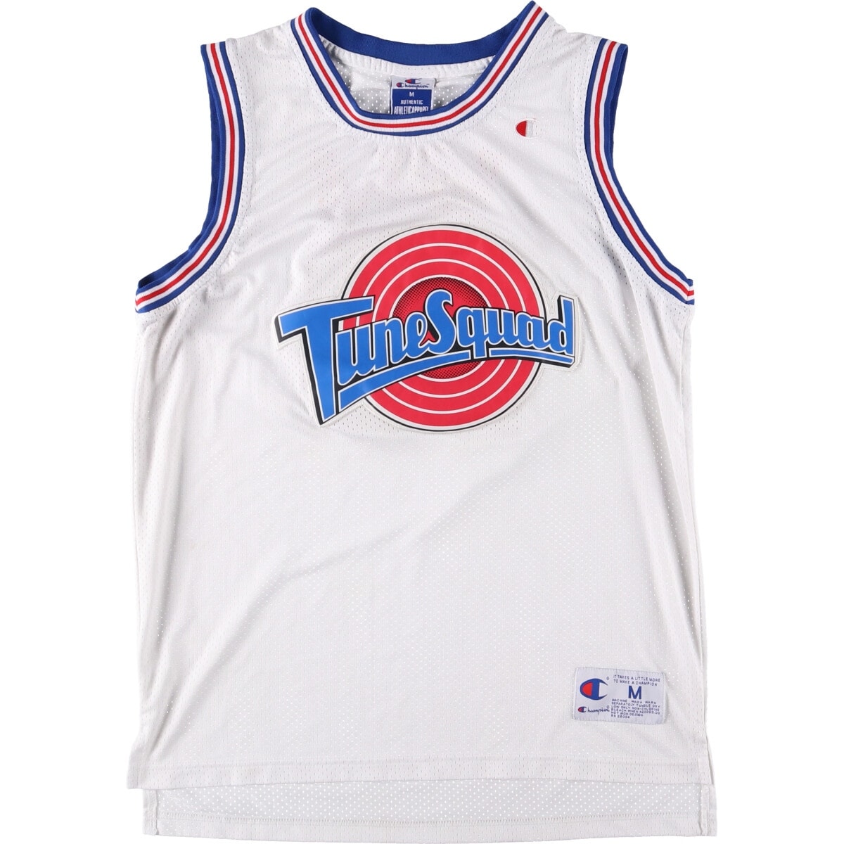 古着 90年代 チャンピオン Champion AUTHENTIC ATHLETIC APPAREL SPACE JAM スペースジャム ムービー メッシュタンクトップ ゲームシャツ メンズM相当/eaa564343