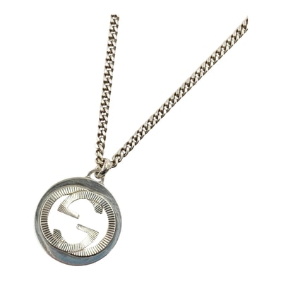 GUCCI グッチ インターロッキングG Ag 925 ロゴ ネックレス シルバー