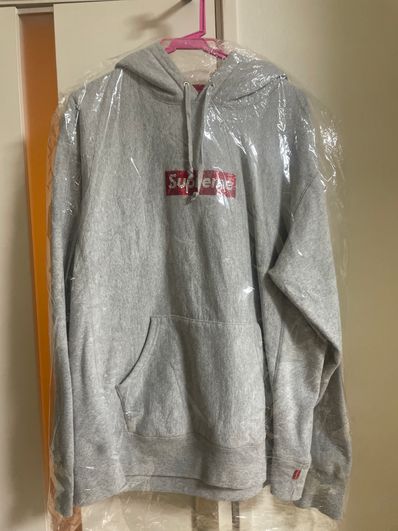 Supreme / Swarovski® Box Logo Hooded Sweeatshirt "Grey"