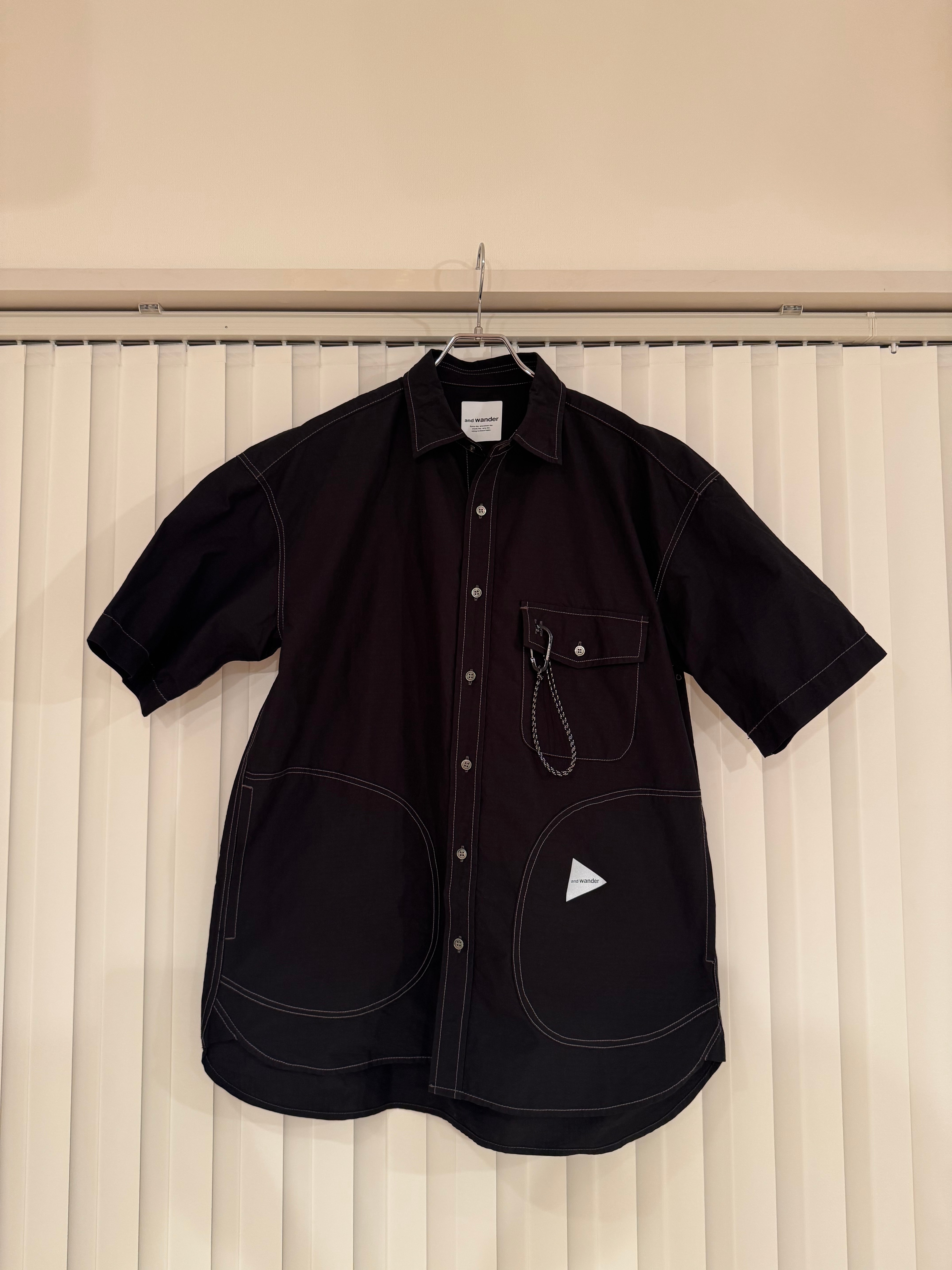 and wander Cordura Cotton Rip SS Shirt "Black"