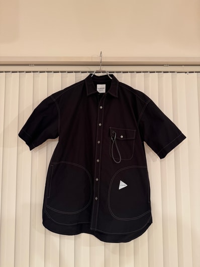 and wander Cordura Cotton Rip SS Shirt "Black"