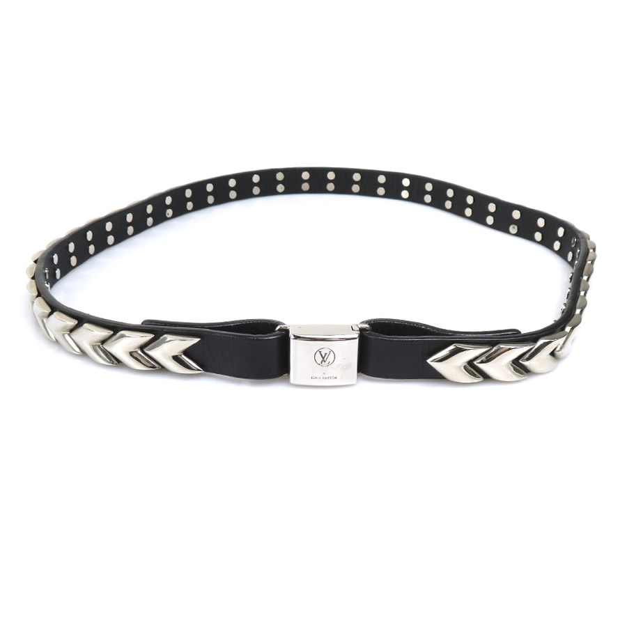 ルイ ヴィトン LOUIS VUITTON ベルト レザー/メタル ブラック レディース【中古】 h31545a