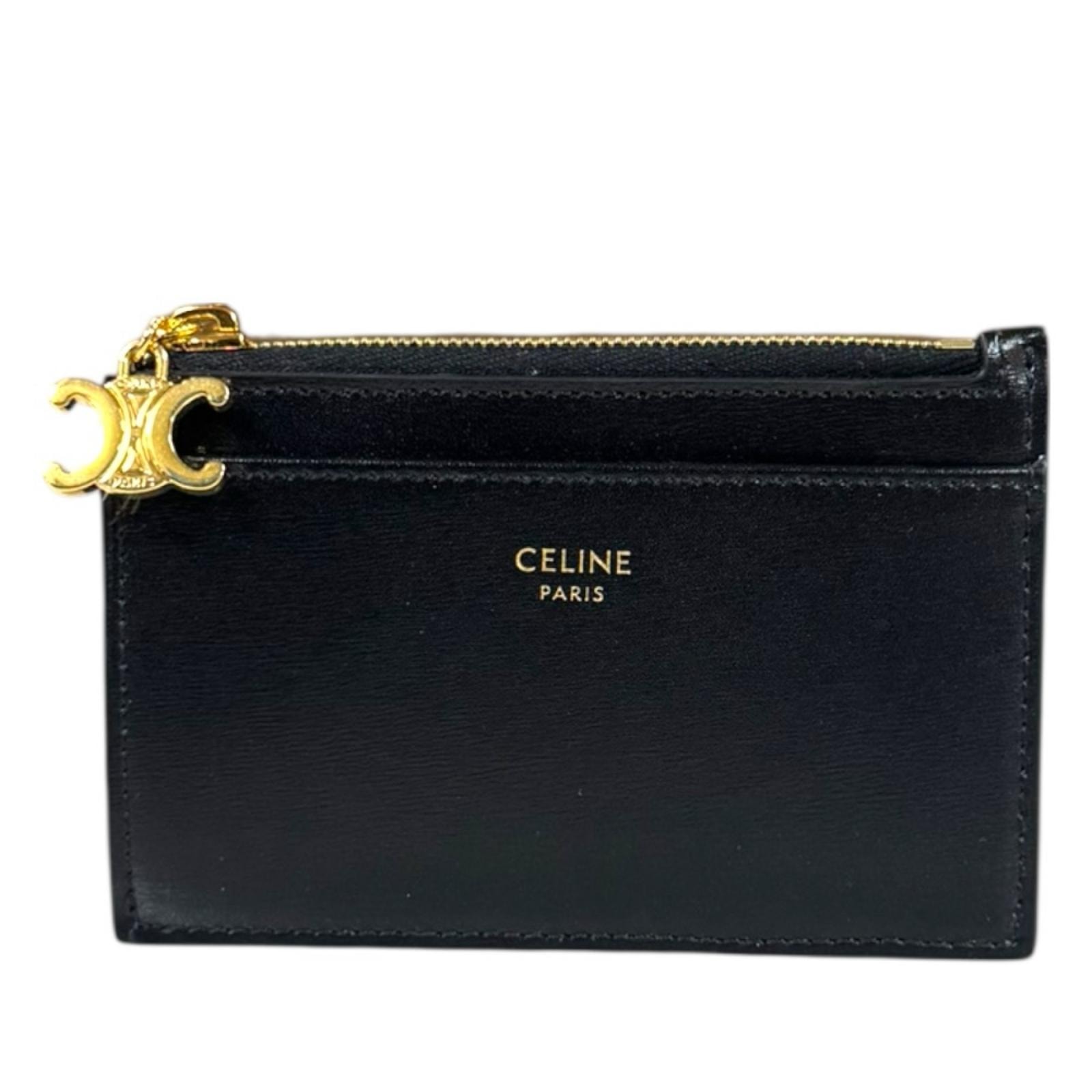셀린느 지퍼 카드 폴더 카드 케이스 가죽 10M083FVO 여성용 CELINE 중고