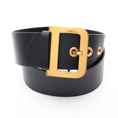 ディオール Dior Dバックル ベルト 衣料品 レザー レディース ブラック系 【中古】
