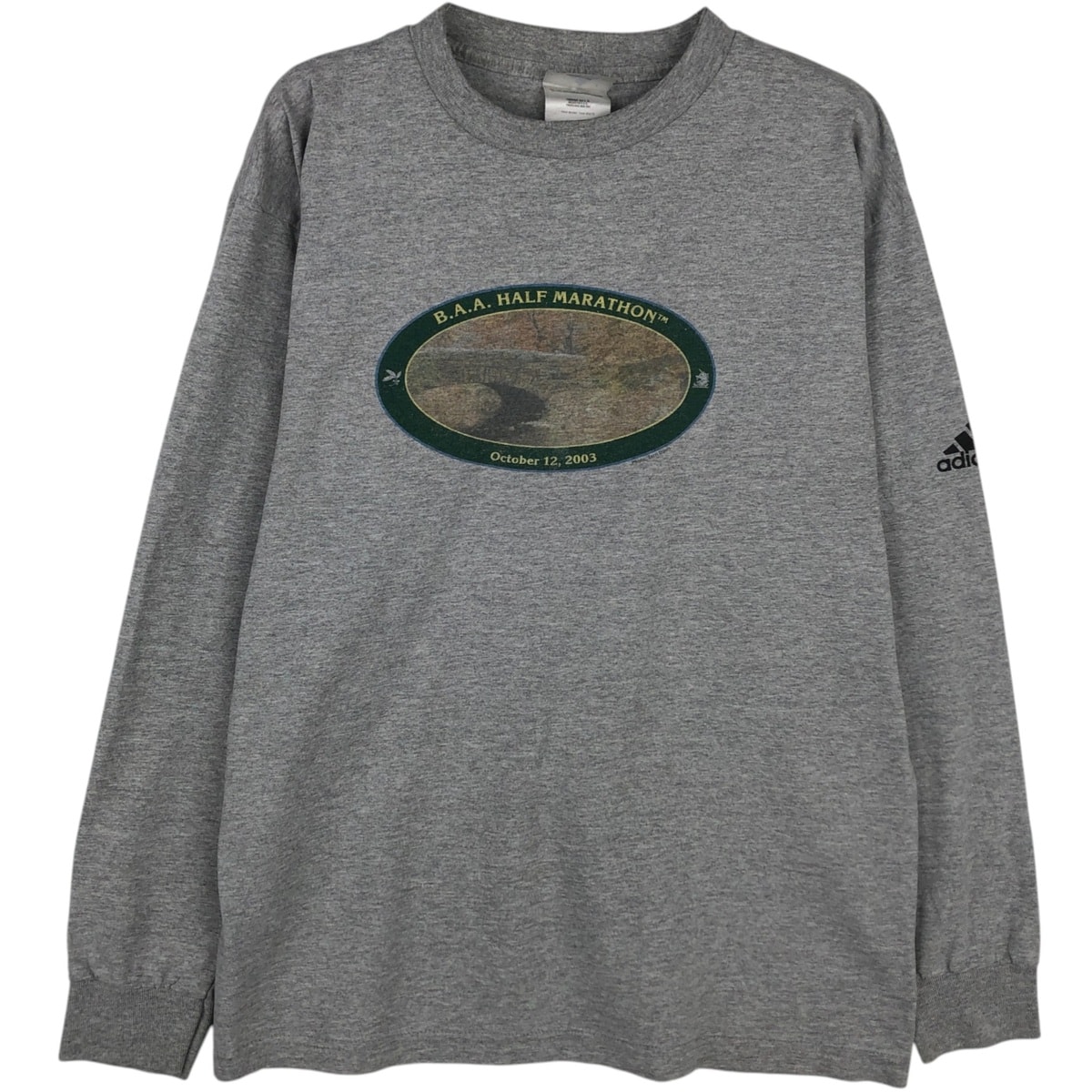 古着 00年代 アディダス adidas ロングTシャツ ロンT USA製 メンズM相当/eaa619426