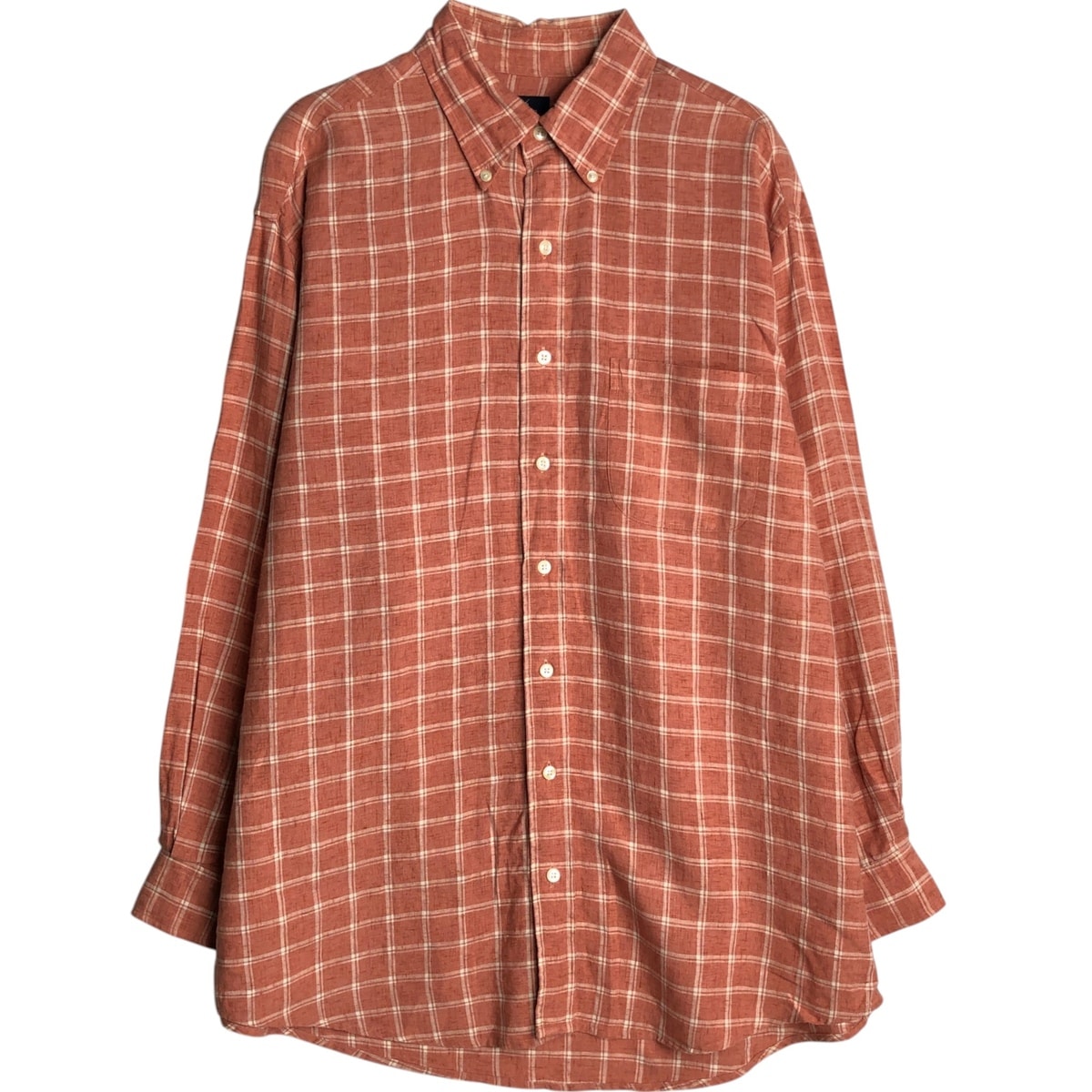 古着 ブルックスブラザーズ Brooks Brothers 346 チェック柄 長袖 ボタンダウンシャツ メンズL相当/eaa478123