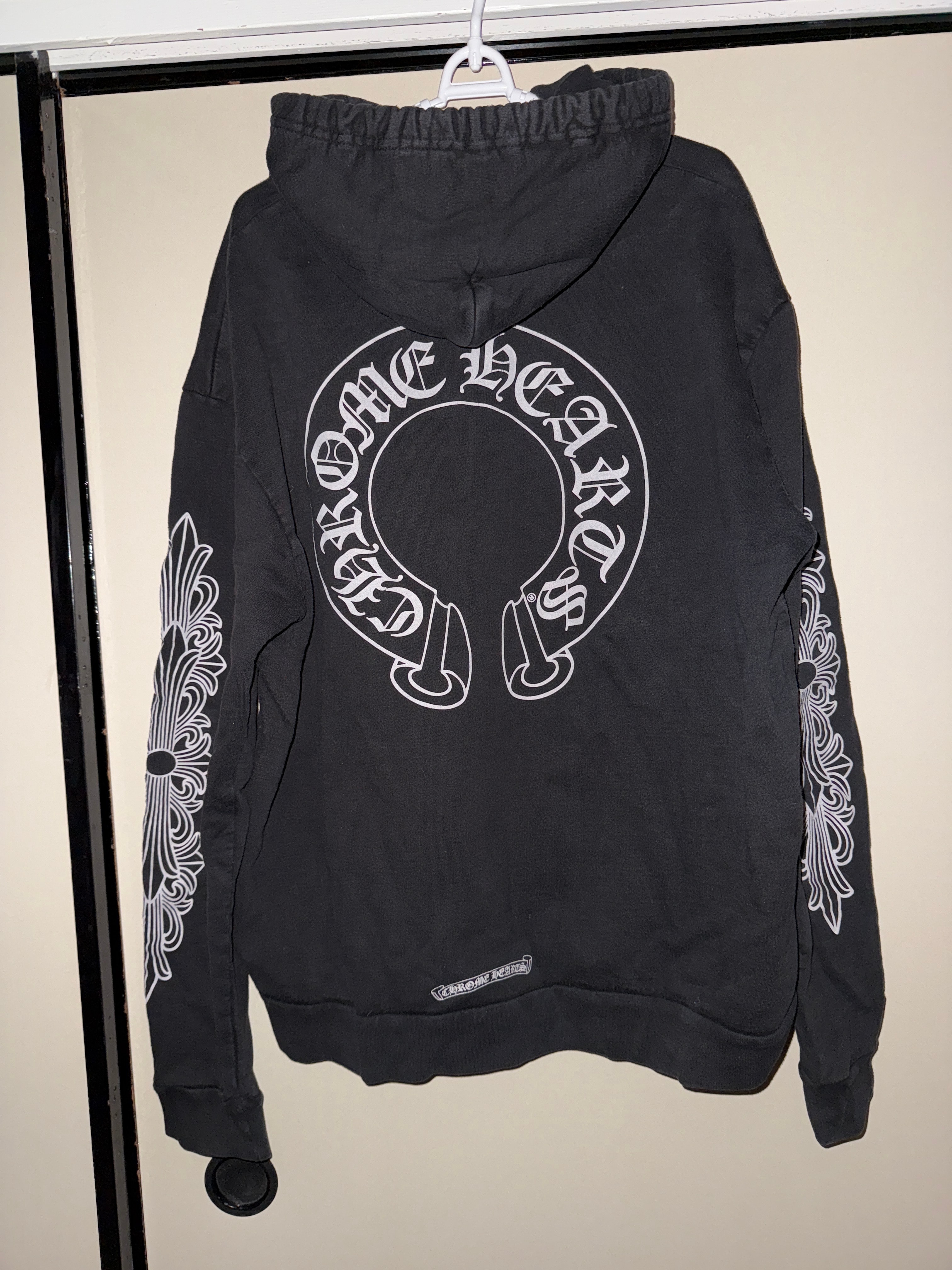 Chrome Hearts Horse Shoe Floral Pullover Hoodie "Black"