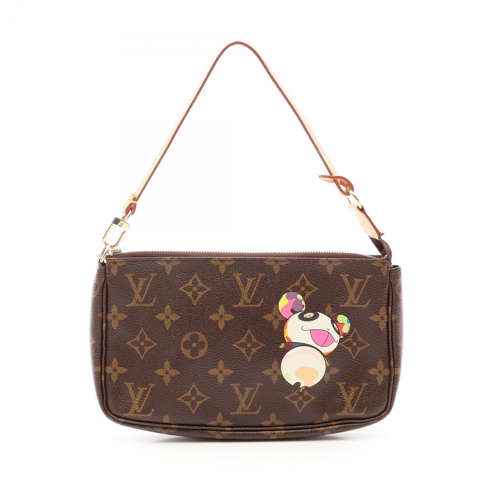 ルイ・ヴィトン LOUIS VUITTON ポシェットアクセソワール ハンドバッグ バッグ PVCコーティングキャンバス レザー モノグラム レディース ブラウン系 M51981 【中古】