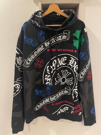 Chrome Hearts Stencil Pattern Print Hoodie Online Exclusive "Black/Multi Color"