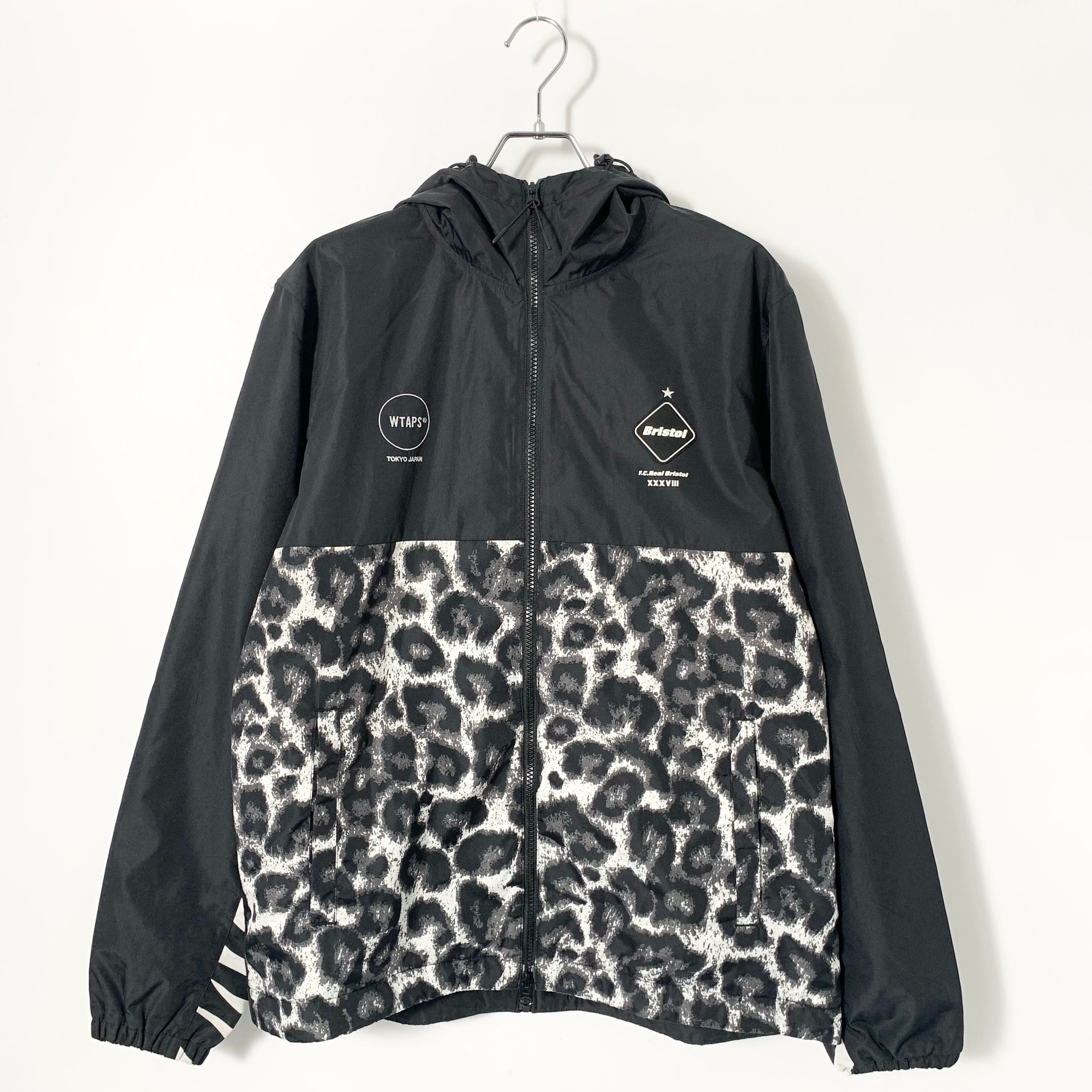 F.C.Real Bristol × WTAPS  Leopard Separate Practice Jacket Black