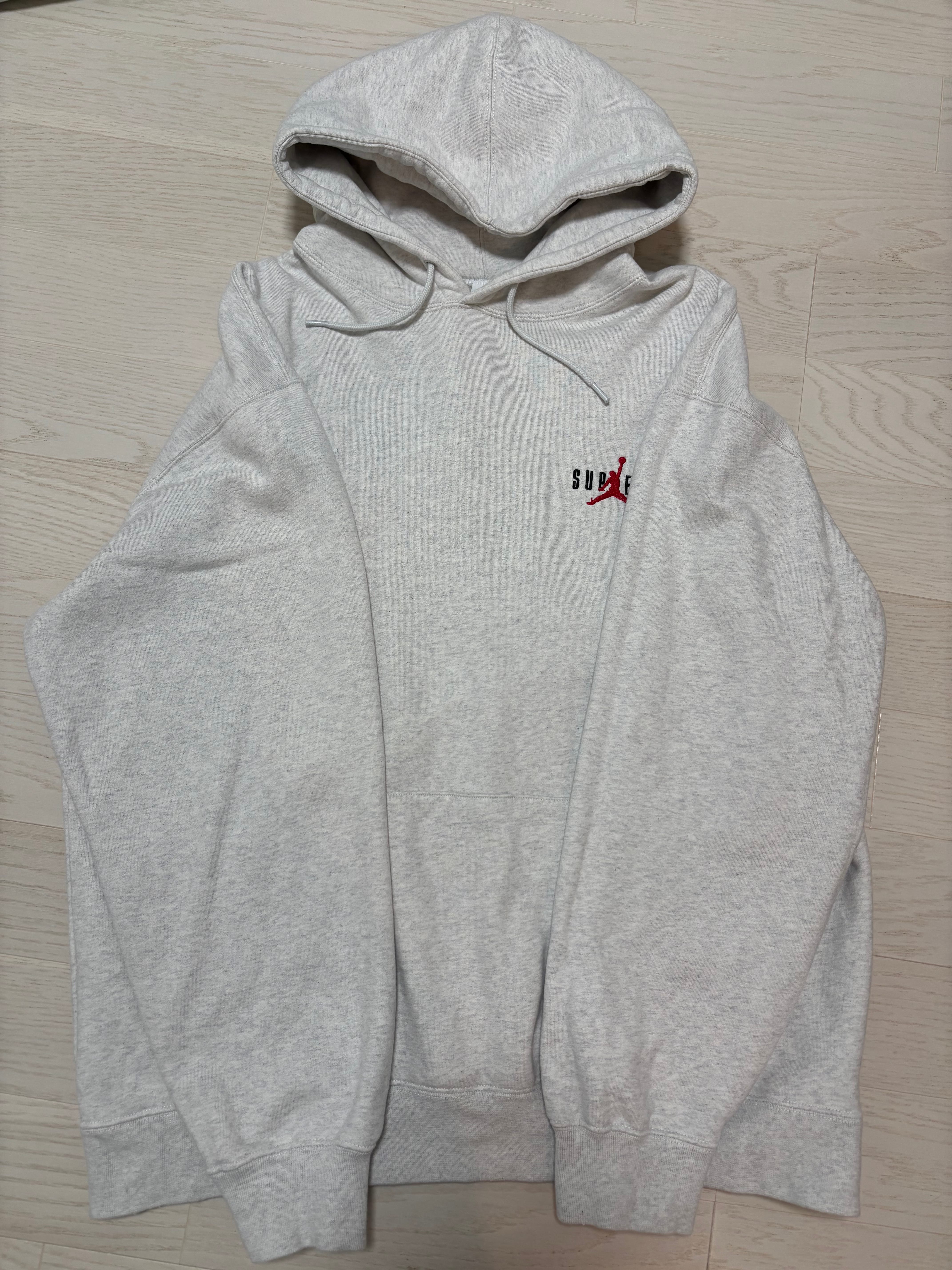 Supreme x Jordan Hooded Sweatshirt "Ash Grey" HF0836-051