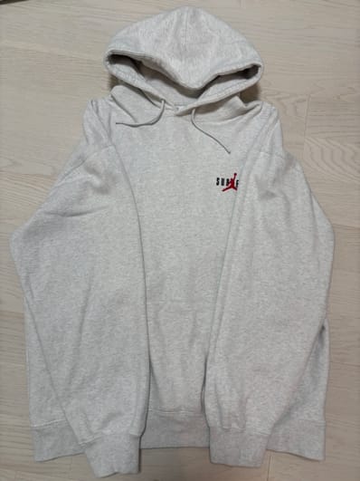 Supreme x Jordan Hooded Sweatshirt "Ash Grey" HF0836-051