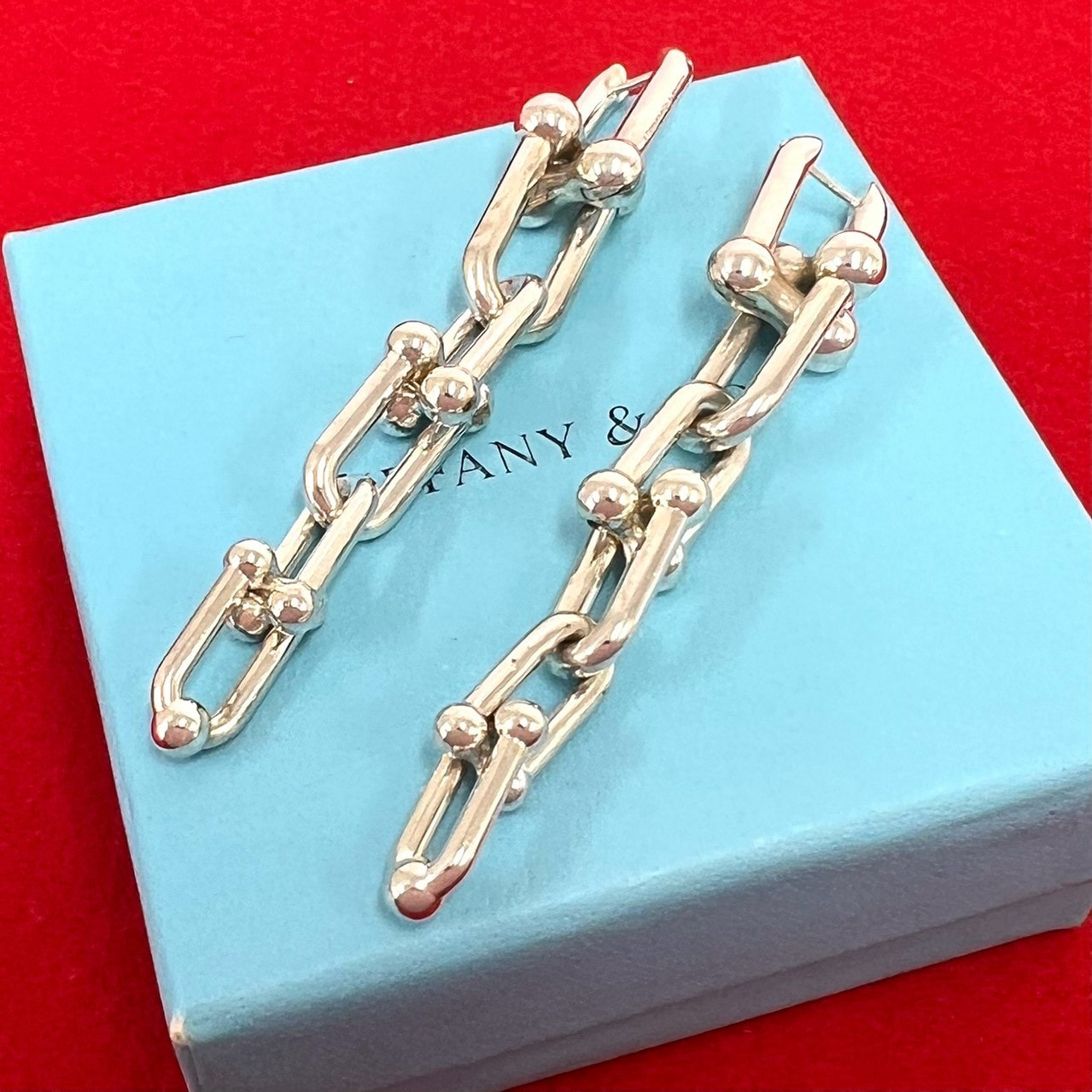 TIFFANY&Co. ティファニー ハードウェア グラジュエイテッド リンク ピアス シルバー925 ピアス シルバー
 48338
