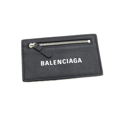 【中古】バレンシアガ BALENCIAGA レザー カードケース ブラック【ユニセックス】