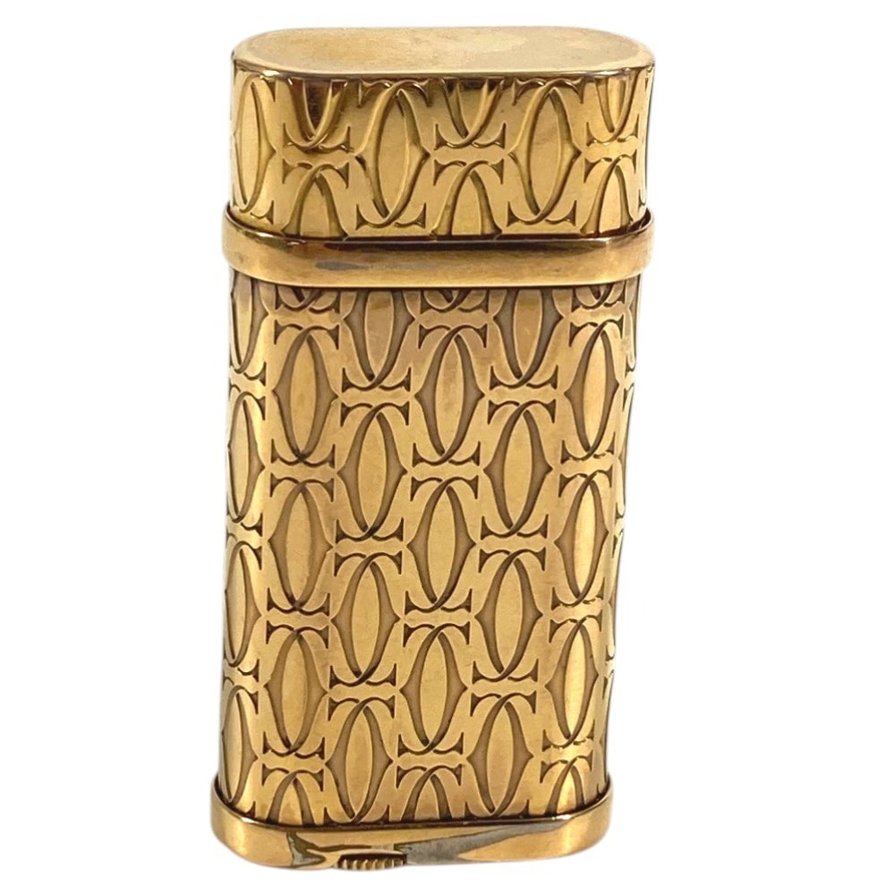 カルティエ CARTIER ハッピーバースデー ロゴ 喫煙具 ライター メタル ゴールド