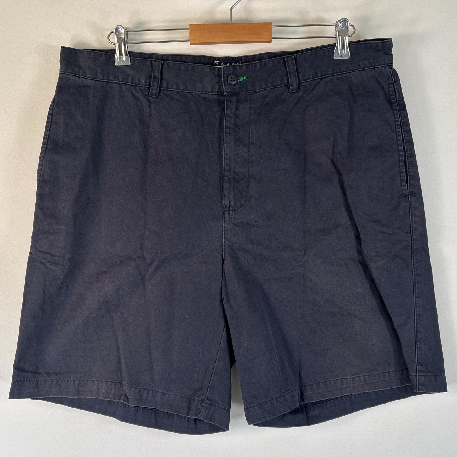古着 トミーヒルフィガー TOMMY HILFIGER ショートパンツ 半ズボン ハーフパンツ ワンポイントロゴ刺繍 大きいサイズ w36 ネイビー メンズ