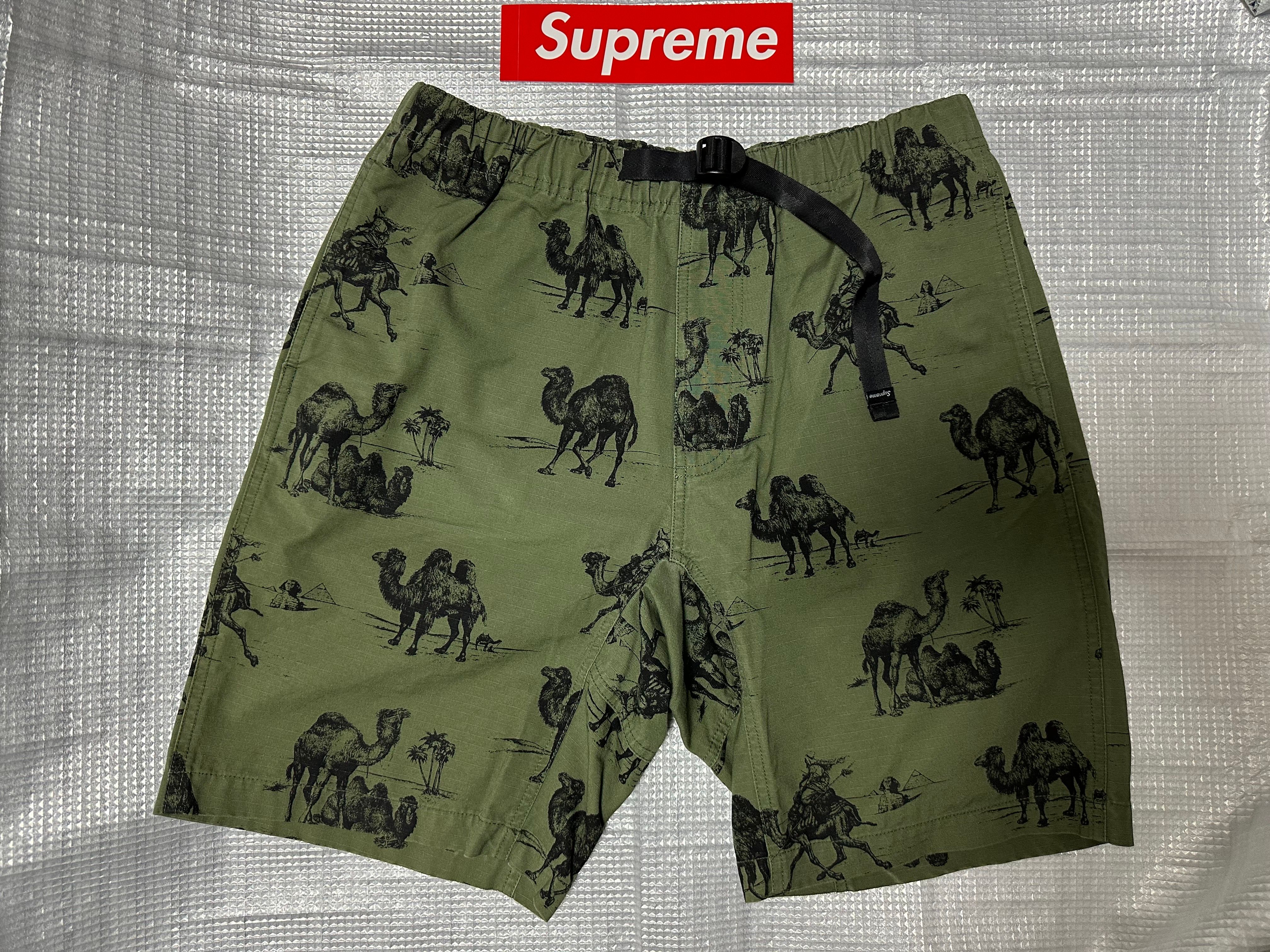supreme camel shorts Olive シュプリーム ショーツ
