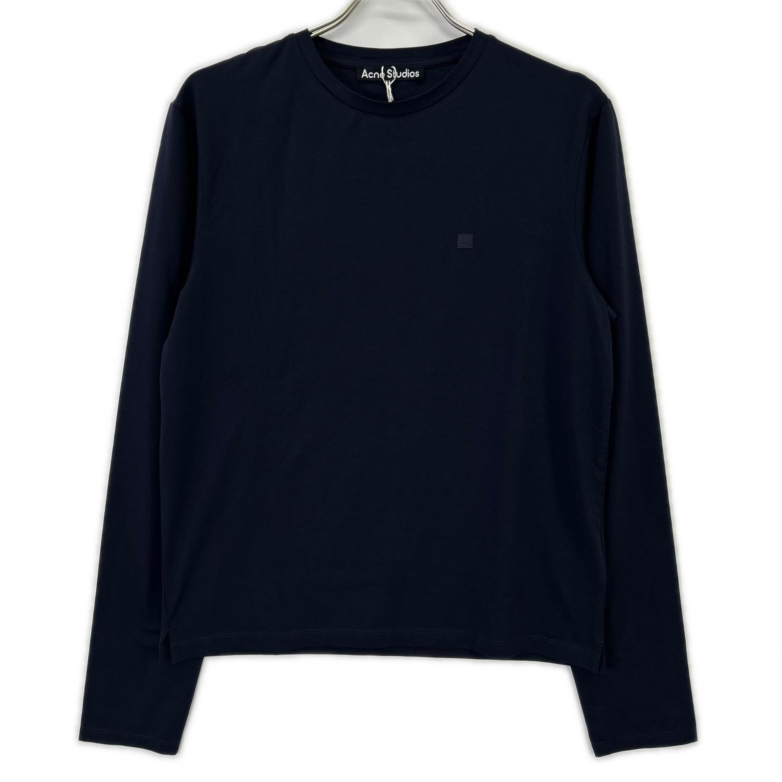 アクネ ストゥディオズ TSHI000317 ネイビー ロングスリーブTシャツ レギュラーフィット S