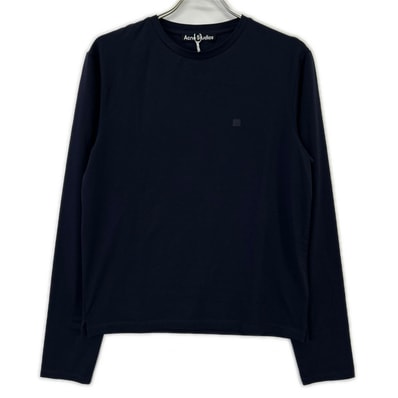 アクネ ストゥディオズ TSHI000317 ネイビー ロングスリーブTシャツ レギュラーフィット S