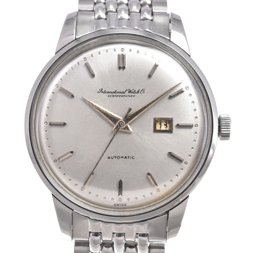 IWC IWC SCHAFFHAUSEN Ref.648A オールドインター ゲイフレアブレス ビッグケース Cal.8531 シルバー 自動巻き メンズ 腕時計 L#150748