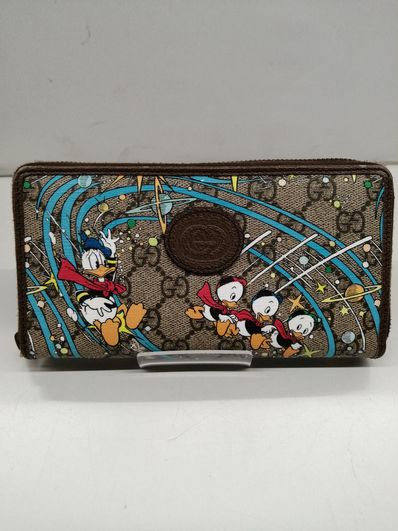 GUCCI x Disney Donald Duck GG Supreme Zip Around Wallet