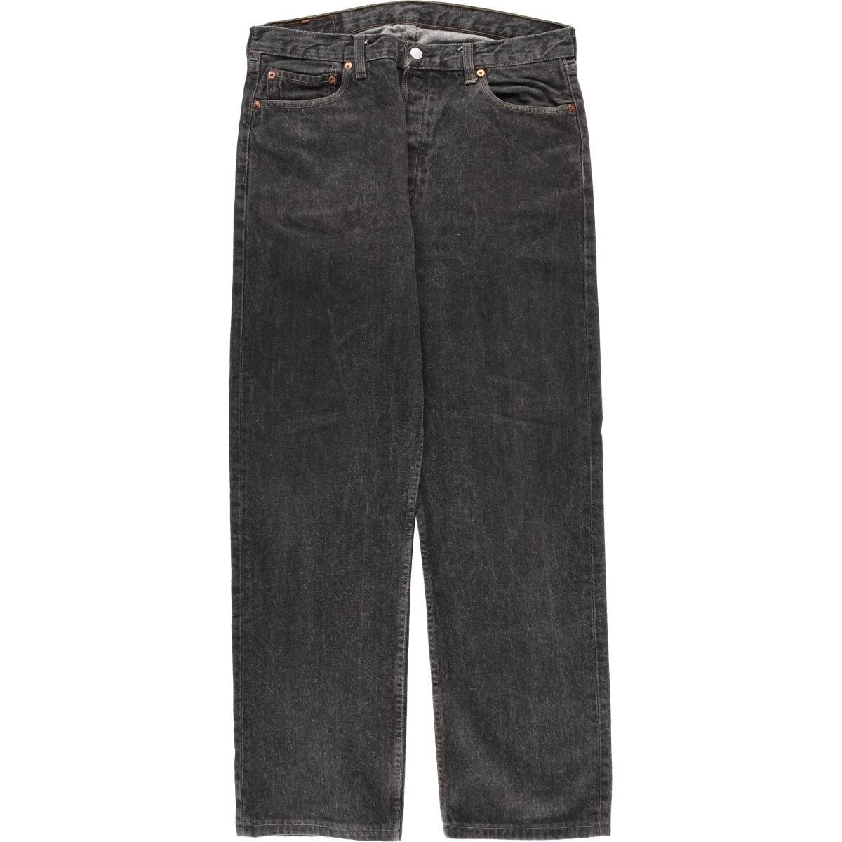 古着 ~00年代 リーバイス Levi's 501 ブラックデニム ストレートデニムパンツ メンズw35相当/evb033768