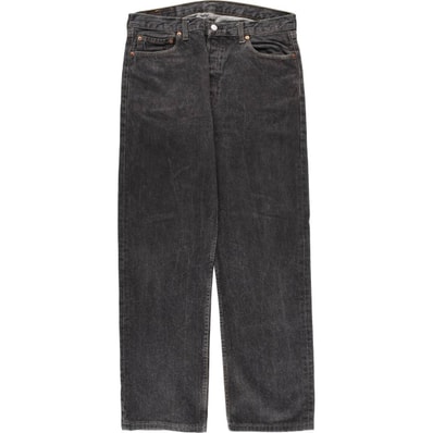 古着 ~00年代 リーバイス Levi's 501 ブラックデニム ストレートデニムパンツ メンズw35相当/evb033768