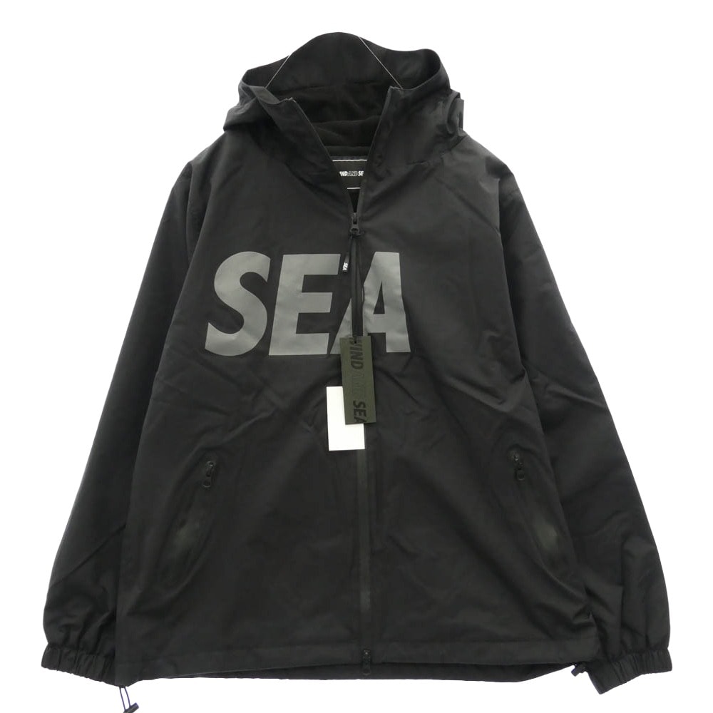 WIND AND SEA ウィンダンシー 24SS WDS-O-SIG-24-Q3-JK-01 Water Repellent Jacket フーデッド ロゴ ダブルジップ ジャケット ブラック系 M【中古】