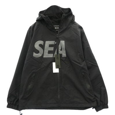 WIND AND SEA ウィンダンシー 24SS WDS-O-SIG-24-Q3-JK-01 Water Repellent Jacket フーデッド ロゴ ダブルジップ ジャケット ブラック系 M【中古】
