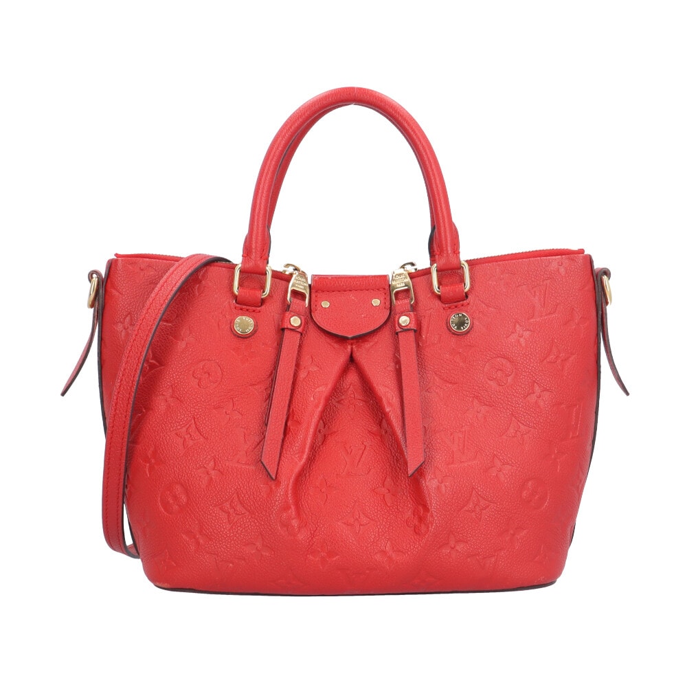 ルイヴィトン マザリーヌPM モノグラムアンプラント ショルダーバッグ モノグラムアンプラント M50638 レッド レディース LOUIS VUITTON  中古