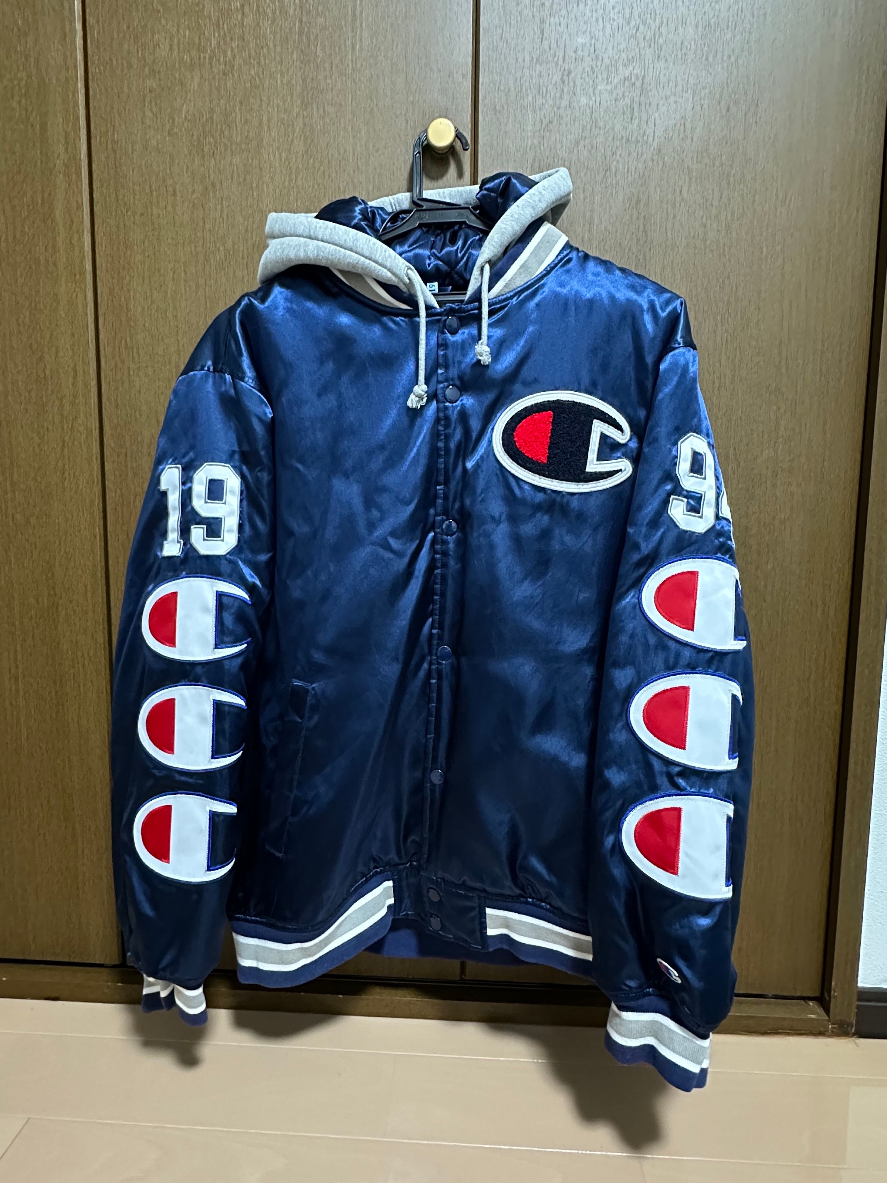 Supreme / Champion® Hooded Satin Varsity Jacket 