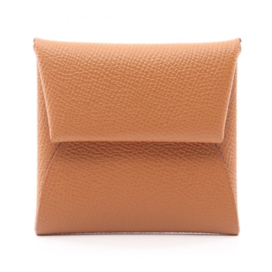 エルメス HERMES バスティア コインケース 財布 レザー ヴォーエプソン ヴォーエプソン ゴールド W刻印(2024年製造) レディース ブラウン系 【中古】